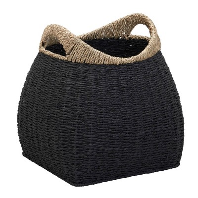 Household Essentials Two-Tone Basket Seagrass and Paper Rope