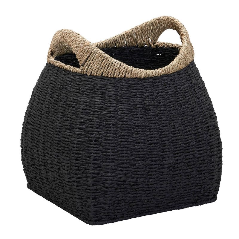 Household Essentials Two-Tone Basket Seagrass and Paper Rope, 1 of 10