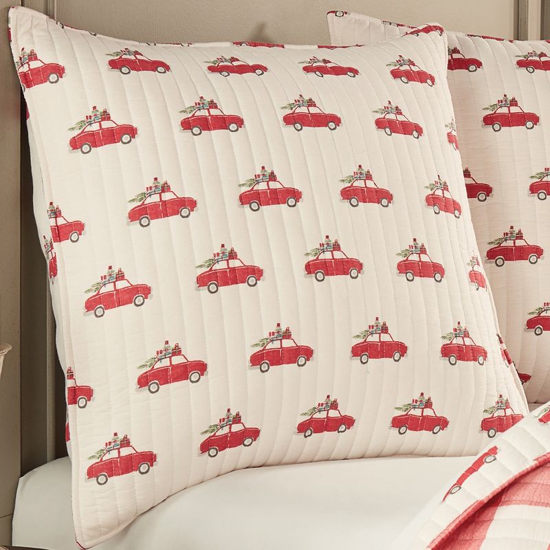 Road Trip  Cars Euro Sham Set of 2 Red - Levtex Home, 2 of 4