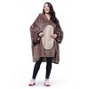Catalonia Woman Fleece Blanket Hoodie Sweatshirt, Oversized Wearable Blanket for Adults and Teen, Gift for Her, Gift for Him - 4 of 4
