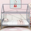 CAVINAS Twin Size House Shaped Bed Modern Wooden Bed Frame with Headboard and Footboard for Bedroom - 2 of 4