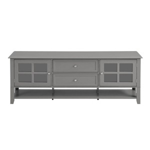 ChicFurnit TV Stands and Consoles Entertainment Center with Storage Cabinets and Open Shelf Media Console for Living Room, Gray, 59.1"*15.7"*21.7" - 1 of 4