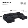 142.82'' U-Shaped Sectional Sofas with Ottomans, Fully Compressed No-Assembly Couch with Extra Wide & Deep Cloud-Like Cushions - 2 of 4