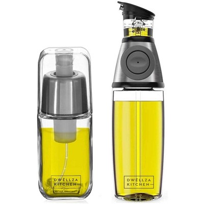 Dwellza Kitchen Olive Oil Dispenser For Kitchen & Olive Oil Sprayer With Measurements For Cooking