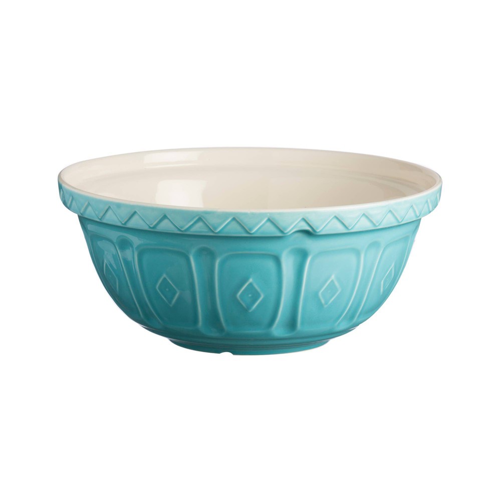 MASON CASH 136oz Earthenware Color Mix Mixing Bowl Turquoise