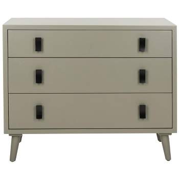 Blaize 3 Drawer Chest - Dark Grey/Black - Safavieh.