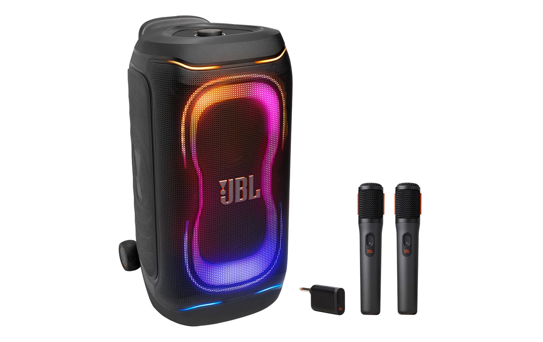 JBL PartyBox 330 Portable Party Speaker Bundle with Wireless Microphone System (Black)