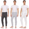 Mens Thermal Long John Pants - Thermal Bottom Base Layer- Lightweight Thermal Underwear Mens, Pack of 3 - 2 of 4
