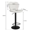 Modern Bar Stools Set of 4, Adjustable Counter Height Bar Stools with Backrest, PU Leather Breakfast Swivel Bar Chairs for Kitchen Island - 3 of 4