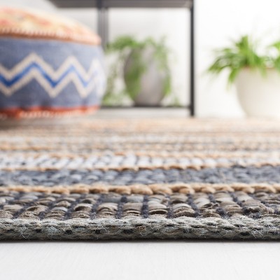 Elegant Gray Cowhide & Wool 3' x 5' Handwoven Area Rug