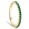 Pompeii3 1/2Ct Emerald Eternity Ring Anniversary Band 10k Yellow Gold - 2 of 4