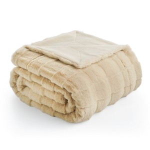 Cozy Bliss Faux Fur Throw Blanket Soft Bed Blankets for Sofa Bed - 1 of 4