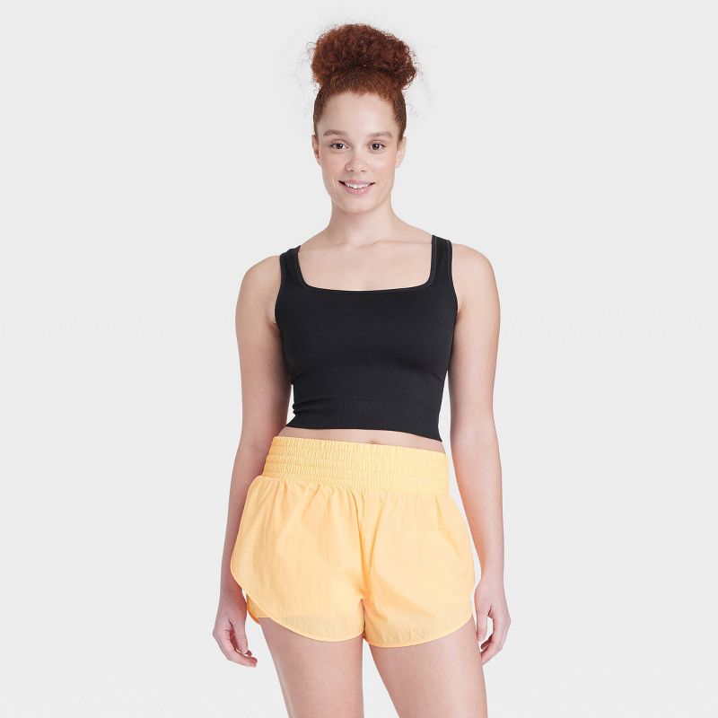 Women's Seamless Square Neck Cropped Tank Top - All In Motion™, 3 of 12