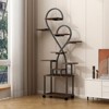 FONTOI 9 Tiered Indoor Plant Shelf, Plant Flower Holder Stand, Tree-Shaped Plant Rack for Home, Patio, Black & Dark Walnut, 10.2"*64.96"*35.43" - 4 of 4