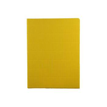 JAM Paper Corrugated Two-Pocket Fluted Folders Yellow 87499D