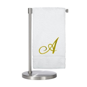 BC BARE COTTON Monogrammed Bath Towel, Personalized Gift, 27 x 54 inches - Set of 1 - White - Gold Script - 1 of 1