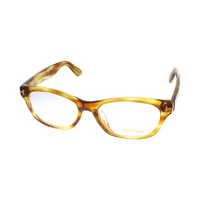 Tom Ford TF 5425F 055 Womens Rectangle Eyeglasses Light Havana 53mm