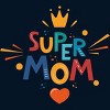 Men's Design By Humans Super Mom Crown By NikkiArtworks Tank Top - Navy - Large - 2 of 2