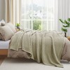 Puredown Organic Cotton Soft Lightweight Waffle Weave Bed Blanket, Breathable Textured Blanket for All Season - 2 of 4