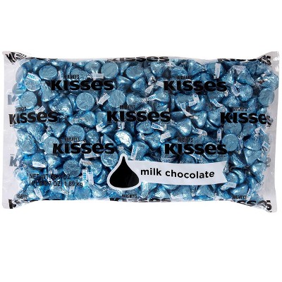 165 Pcs Light Blue & Silver Candy Hershey's Kisses Milk Chocolates : Target