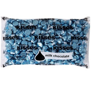 Light Blue Hershey's Kisses Candy Milk Chocolates - 1 of 3
