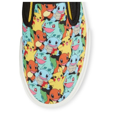 Pokemon Boys Pokemon Pikachu Slip-On Shoes - Boys Pokemon Pikachu Slip On Sneakers - Pikachu Charmander Bulbasaur Canvas Slip On Sneakers (Grey, 13) — фото 4