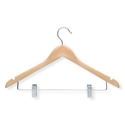 SALE - Black Wooden Trousers Hangers – With Adjustable Clips.