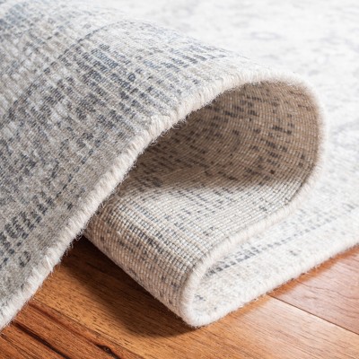 Handmade Gray Wool and Viscose Tufted Area Rug