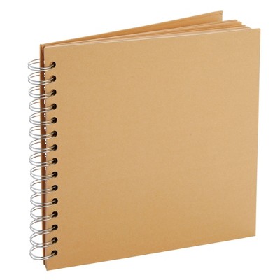 12x12 Album for Scrapbooking, Hardcover Kraft Paper Material, Spiral Bound  Sketchbook (40 Sheets)