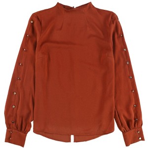 bar III Womens Button-Detail Knit Blouse - 1 of 2