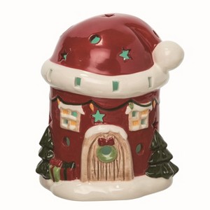Transpac Ceramic 7.75 in. Multicolor Christmas Light Up Santa Home - 1 of 2
