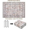 Acekool Washable Vintage Area Rug, Ultra-Soft Faux Wool, Non-Slip Floral Carpet for Living Room Bedroom Dorm, Low Pile, Easy Care - 2 of 4