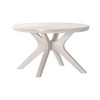 Plank+Beam Cross Leg Modern Coffee Table, 30" Solid Wood Tables for Living Room, Round Center Table - 2 of 4