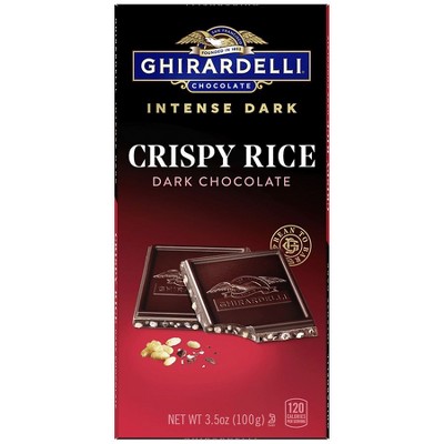Ghirardelli Intense Dark, Crispy Rice Dark Chocolate 3.5 OZ