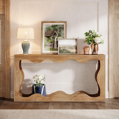 Hommoo 63 Inches Farmhouse Console Table with Storage