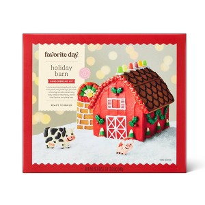 Christmas Barn Gingerbread Cookie Kit - 29.9oz - Favorite Day™ - 1 of 4