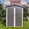 GDFStudio Cathy Motorcycle Outdoor Storage Shed with Window and Without Tracks - 4 of 4