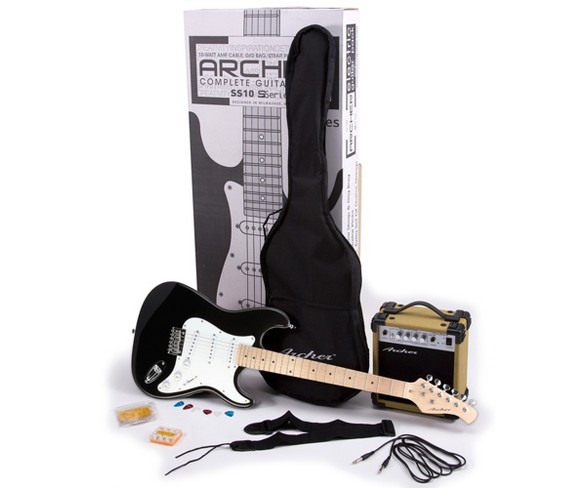 Archer SS10 Electric Guitar Package - Black