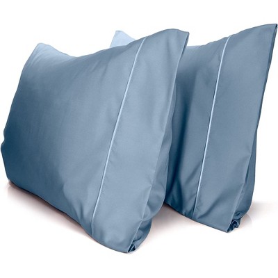 LuxClub 2 PC Performance Microfiber Solid Pillowcase Set