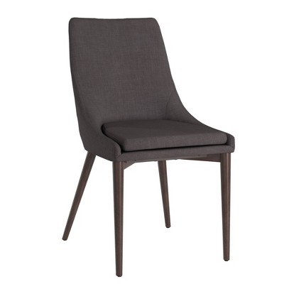 Set of 2 Cameron Mid-Century Barrel Back Linen Dining Chairs - Inspire Q