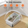 Stainless Steel Litter Box with Lid, XL Enclosed Cat Litter Box for Large Cats & Multi-Cat Households, High-Sided Anti-Leakage Design(2-Pack) - 4 of 4