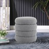 Ottoman with Storage,Foot Rest Round Bag Floor Chair for Bedroom or Entryway in Gray - image 4 of 4