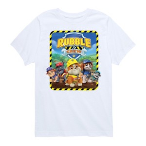 Boys' - Paw Patrol - Rubble & Crew Short Sleeve Graphic T-Shirt - 1 of 4