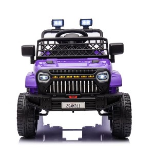 Kids Ride On Truck Car with Remote Control, 12V Battery Powered Toy Car with Spring Suspension, LED Lights, Music, for Girls Boys 3+ - 1 of 4