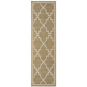 Oriental Weavers Marina 7765Y Tan/ Ivory Indoor/Outdoor Area Rug - 2'3" x 7'6" - 1 of 3