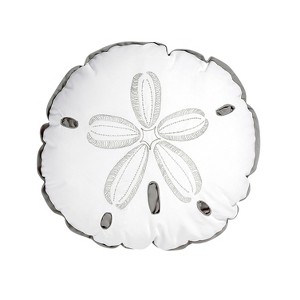 RightSide Designs Sand Dollar Shaped Indoor/Outdoor Throw Pillow - 1 of 4