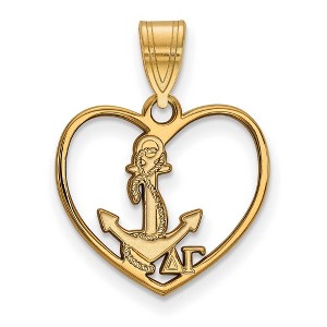 Black Bow Jewelry 14k Yellow Gold Plated Sterling Silver Delta Gamma Greek Life Pendant - 1 of 3