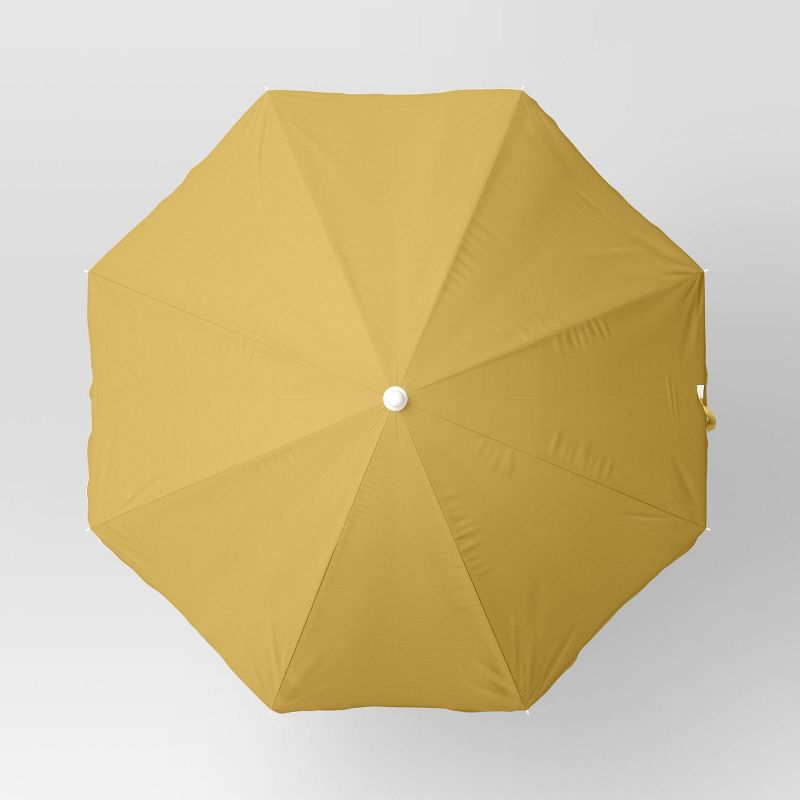 6.5&#39;x6.5&#39; Outdoor Patio Beach Umbrella Yellow - Sun Squad&#8482;, 3 of 5