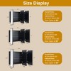 TEHOME Triple Door Bathroom Medicine Cabinet with Mirror, Black Metal Frame, Soft Close, Adjustable Glass Shelves, Surface & Recessed Mounted - 4 of 4