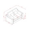 NicBex 55 Inch Loveseat Sofa Polyester Fabric Upholstered 2 Seater Couch with Soft Cushion and Pillows for Living Room - 3 of 4
